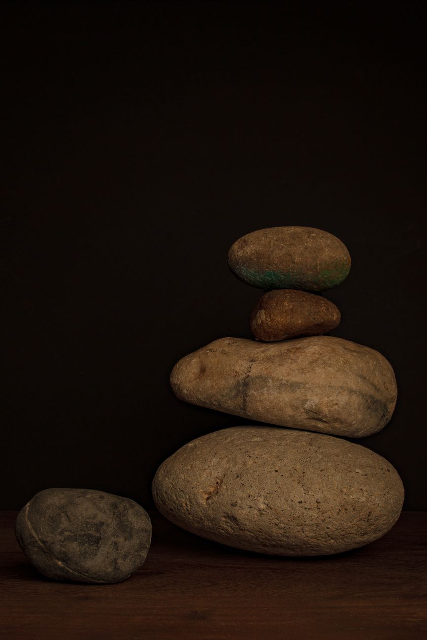 Zen stones in office